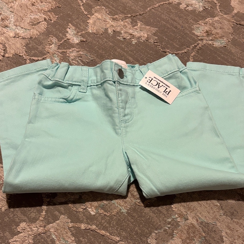 Children's Place Mint Colored Stretch Jeans